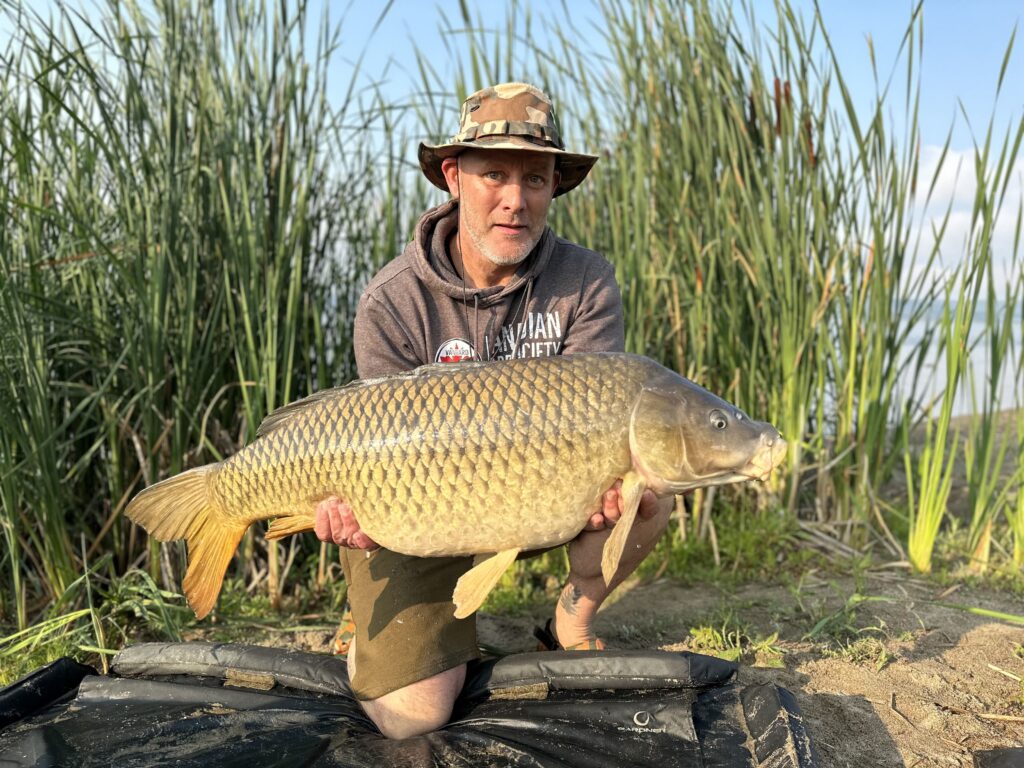 Big carp caught by angler on Last Mountain Lake