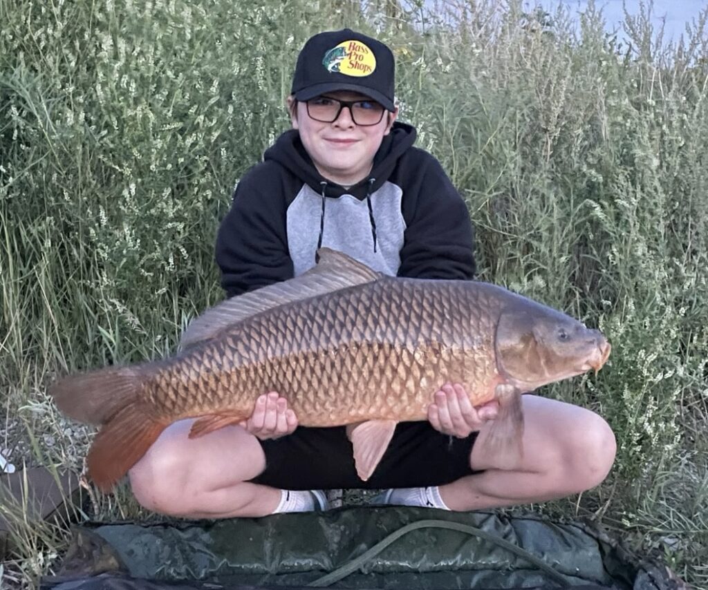 Carp fishing catch at Last Mountain Lake Saskatchewan